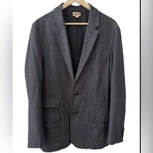 1901 Charcoal Men's Blazer Knit sz L Double Vent 2 Button Soft leather buttons